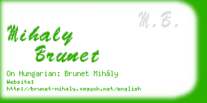 mihaly brunet business card